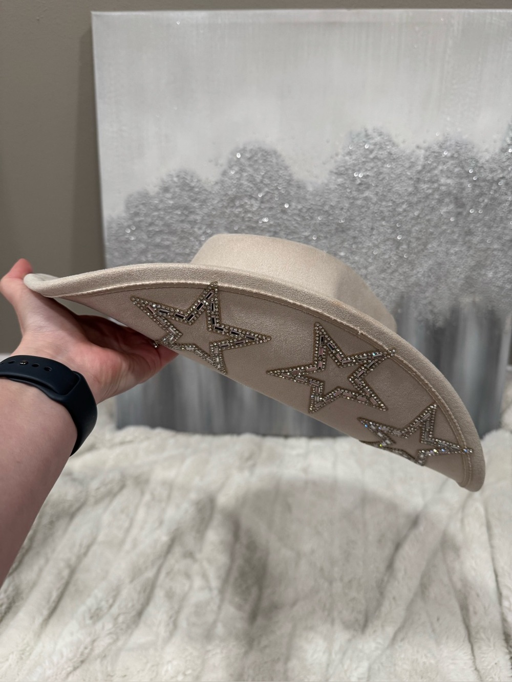 Buckle Cream Star Embellished Cowboy Hat - Picture 3 of 8